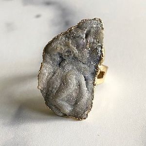 Geode Druze Ring Adjustable
